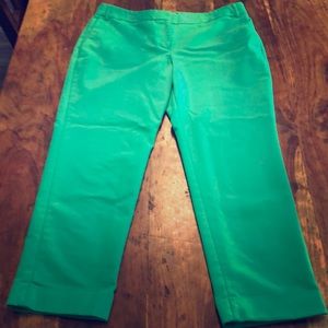 Express Editor cropped pant size 10 fab green